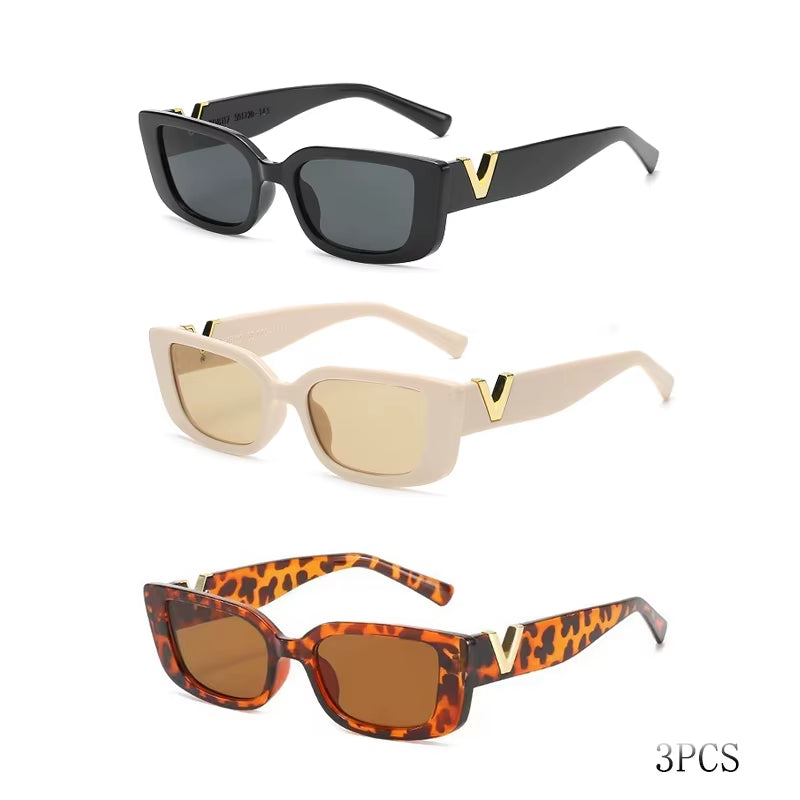 Retro Rectangular Sunglasses 2023 New WOMEN'S Brand Designer Retro Small Frame Sunglasses Oculos De Sol