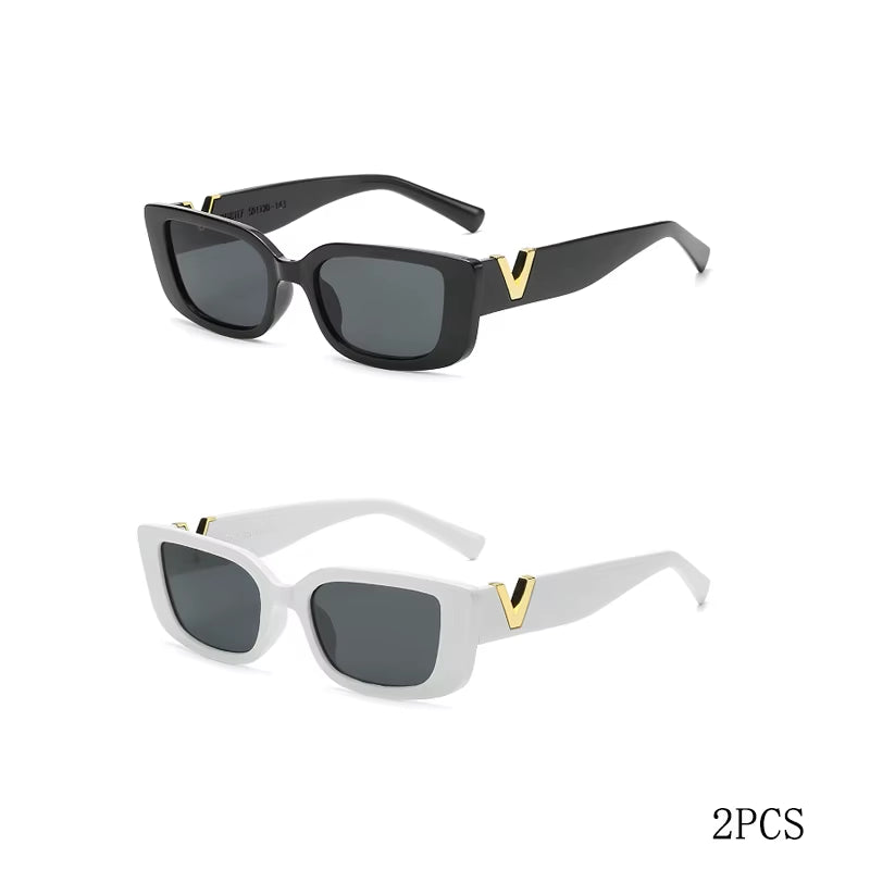 Retro Rectangular Sunglasses 2023 New WOMEN'S Brand Designer Retro Small Frame Sunglasses Oculos De Sol
